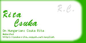 rita csuka business card